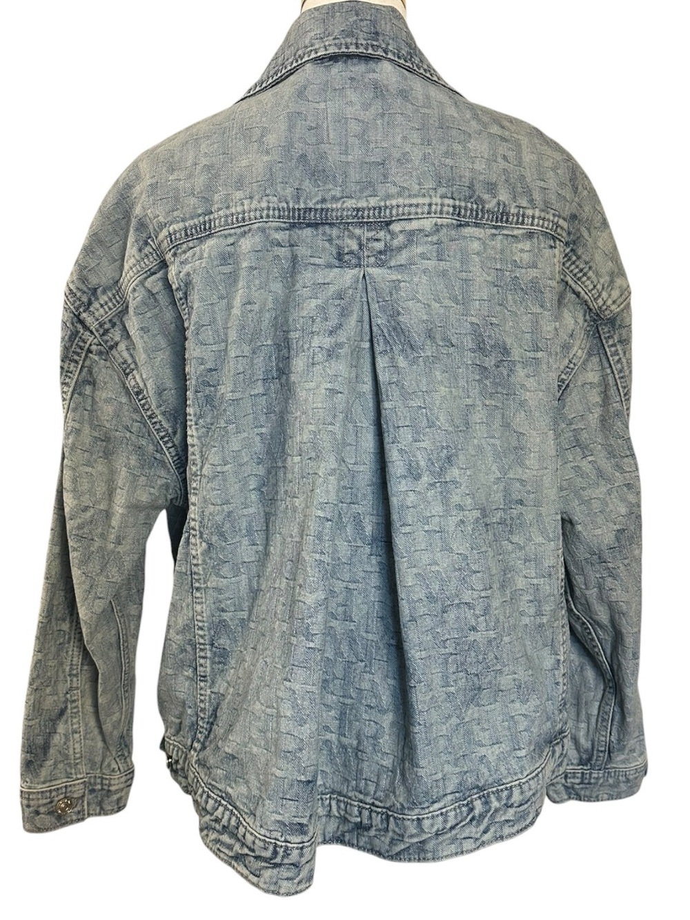 Free People Oversized Bohemian Opal Swing Jacquard Denim Jean Jacket  Size XL - Picture 8 of 11